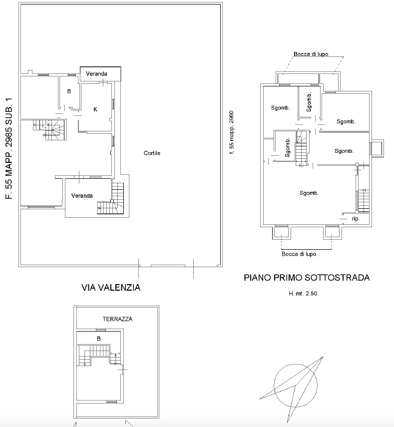 Relis Immobiliare – Agenzia Immobiliare a Quartu Sant’Elena – Villa in vendita a Margine Rosso – Via Valenzia – Planimetria Villetta Bifamiliare con tripla esposizione a Margine Rosso